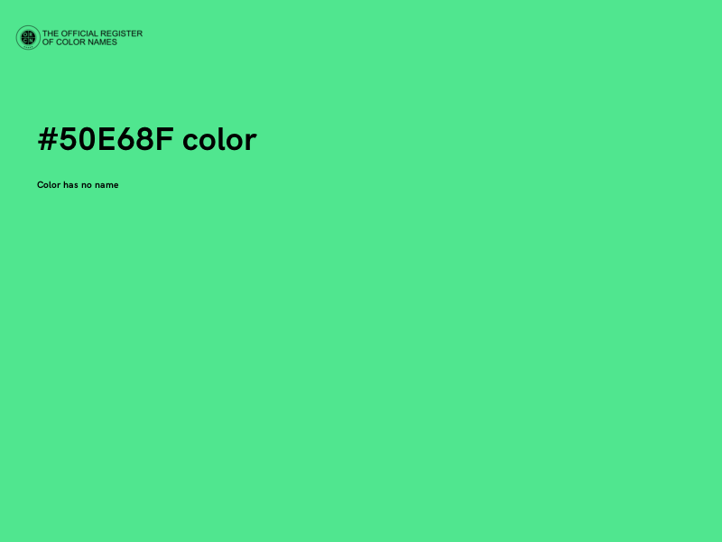 #50E68F color image