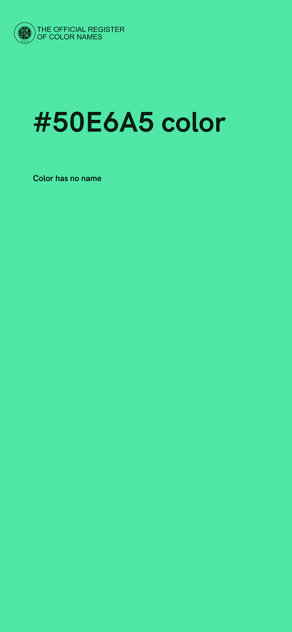 #50E6A5 color image