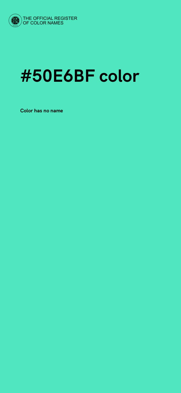 #50E6BF color image
