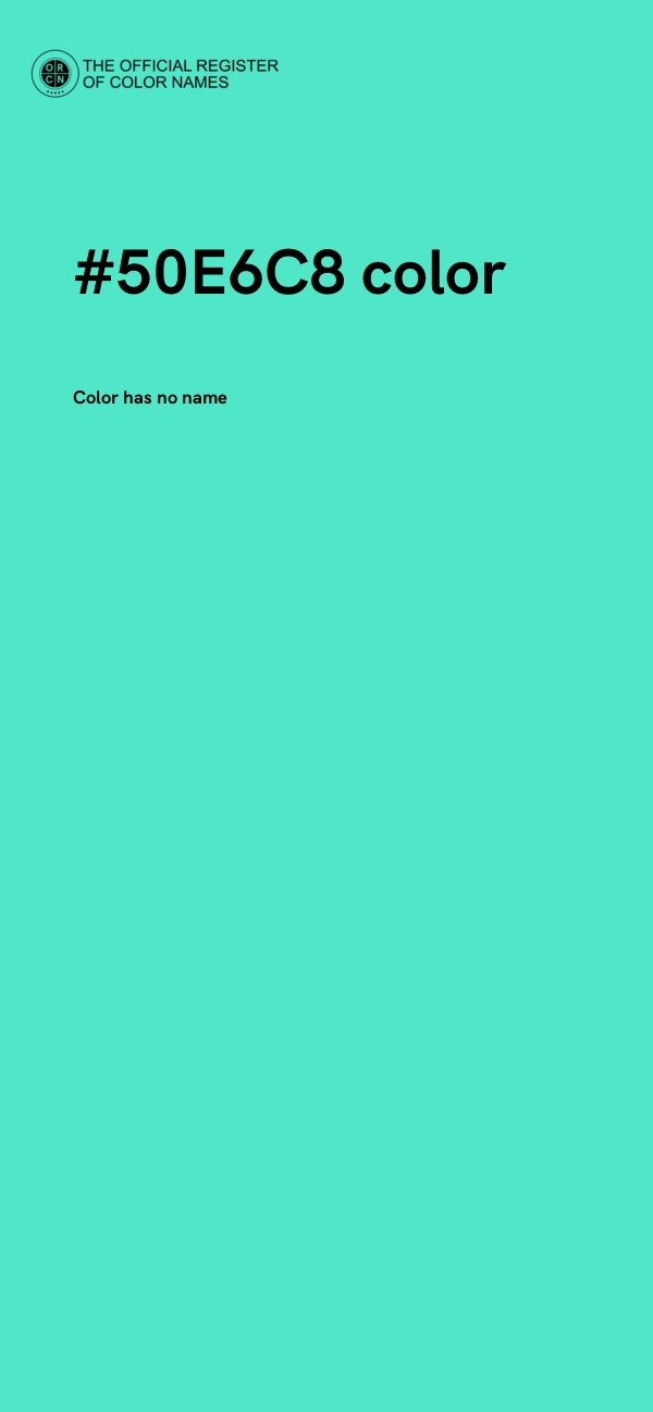 #50E6C8 color image