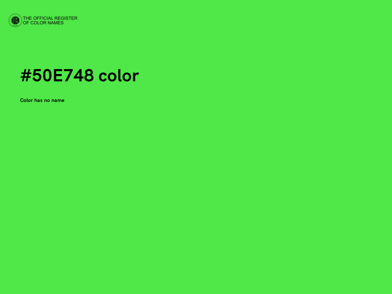 #50E748 color image