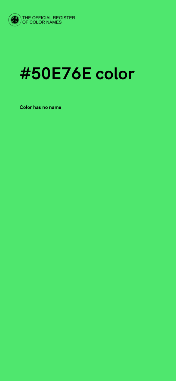 #50E76E color image