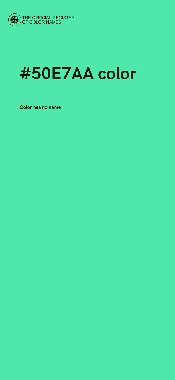 #50E7AA color image