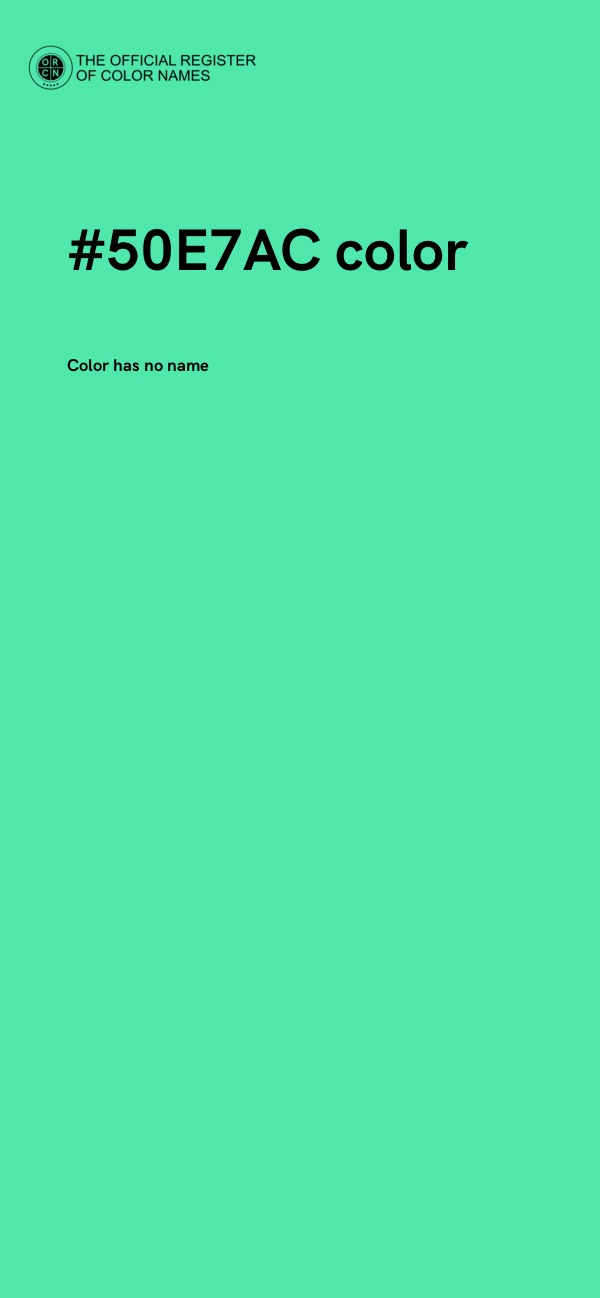 #50E7AC color image