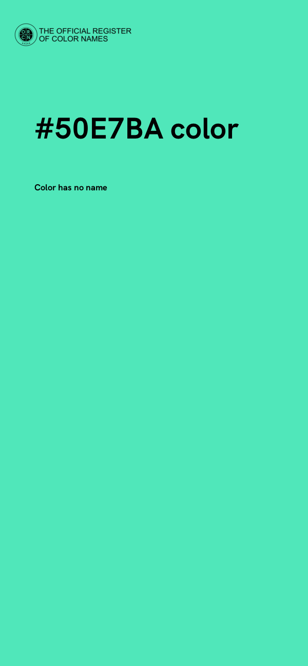 #50E7BA color image