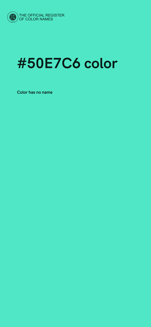 #50E7C6 color image