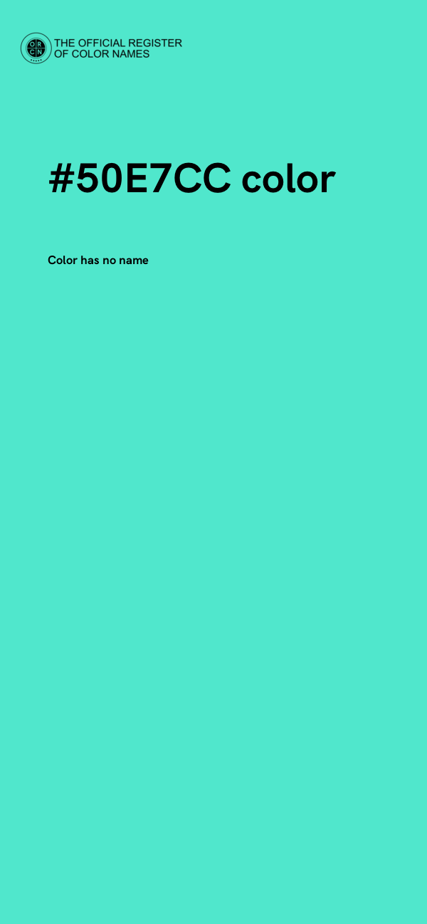 #50E7CC color image