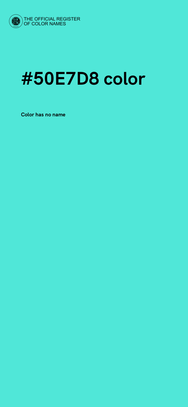 #50E7D8 color image