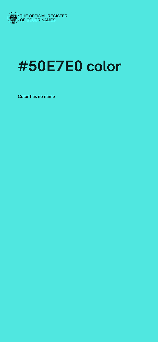 #50E7E0 color image