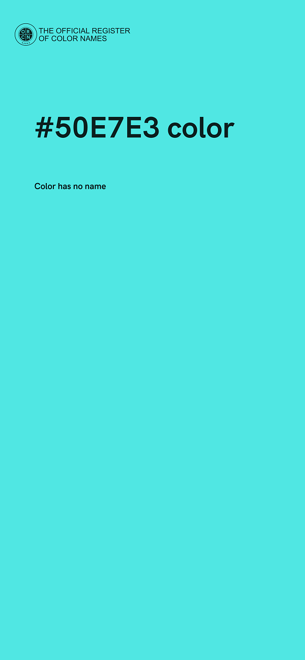 #50E7E3 color image