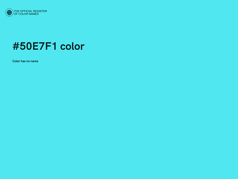 #50E7F1 color image