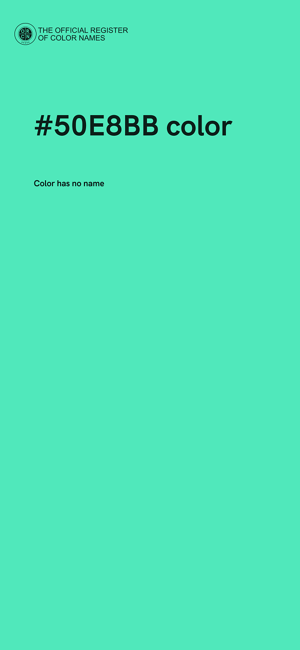 #50E8BB color image
