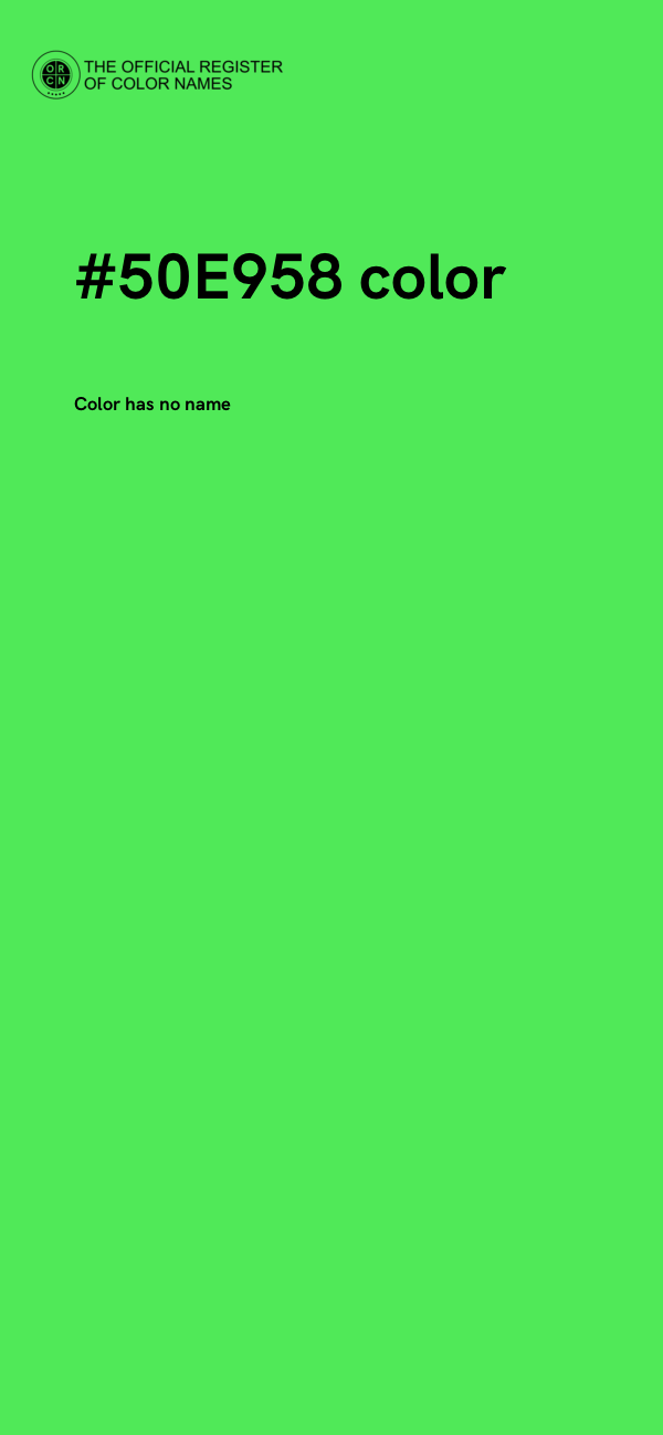 #50E958 color image