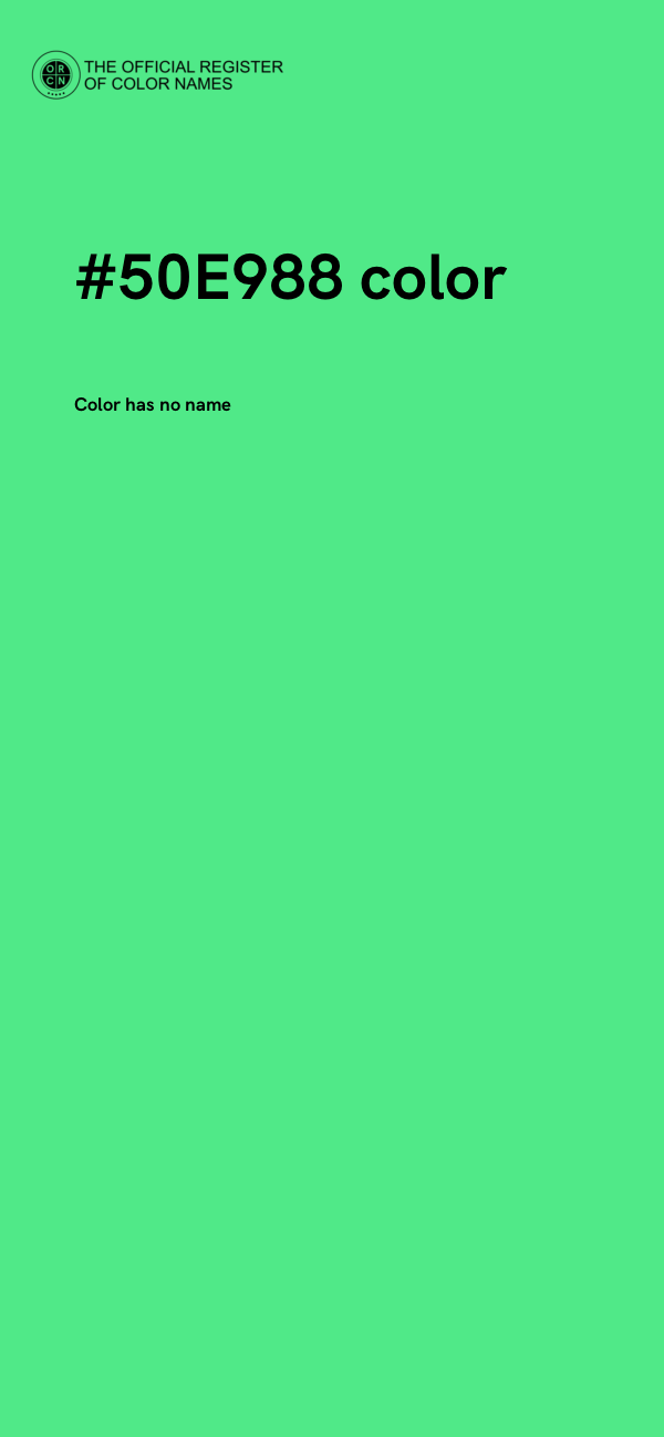 #50E988 color image