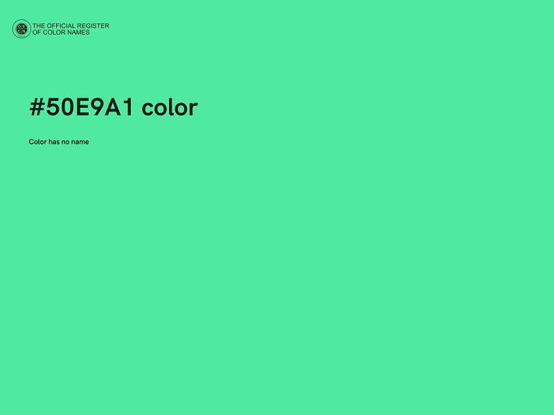 #50E9A1 color image