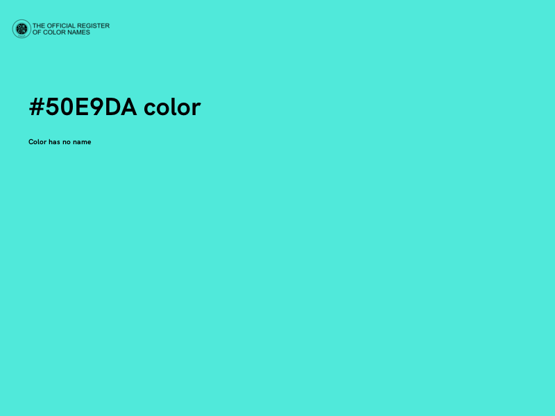 #50E9DA color image