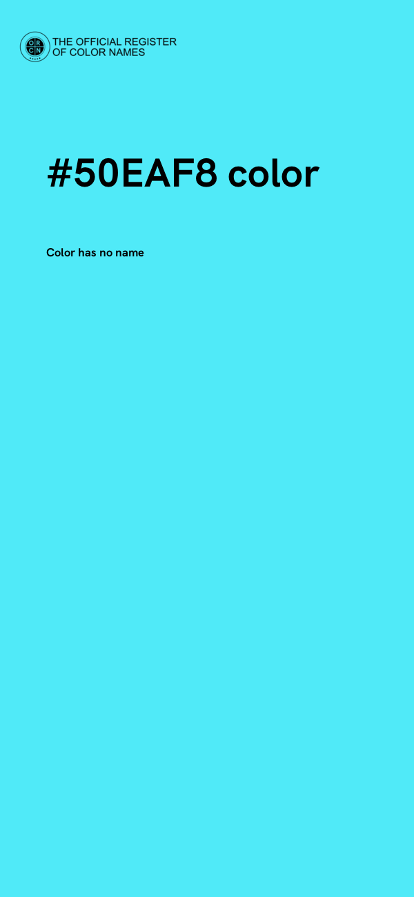 #50EAF8 color image
