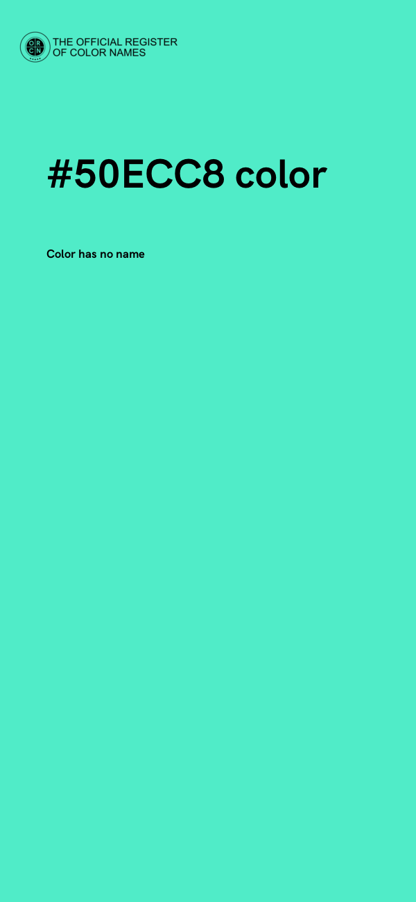 #50ECC8 color image
