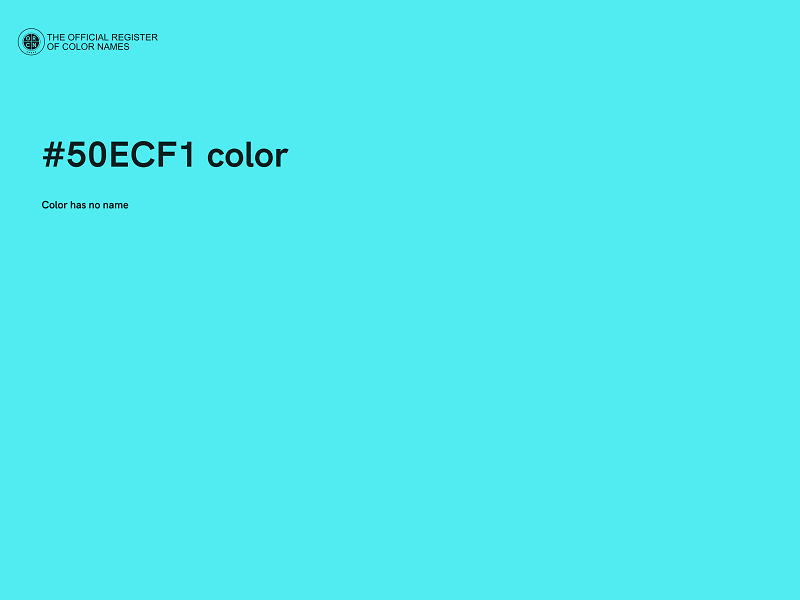 #50ECF1 color image