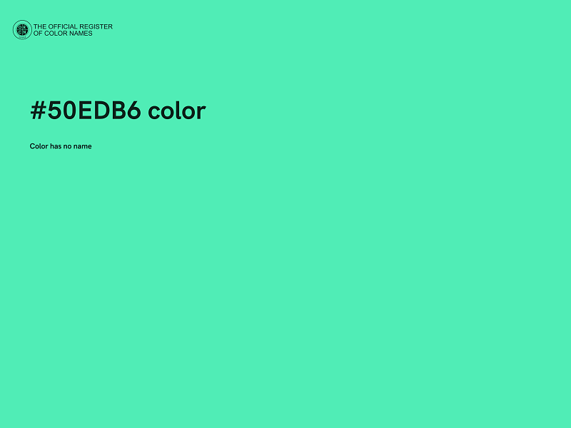 #50EDB6 color image