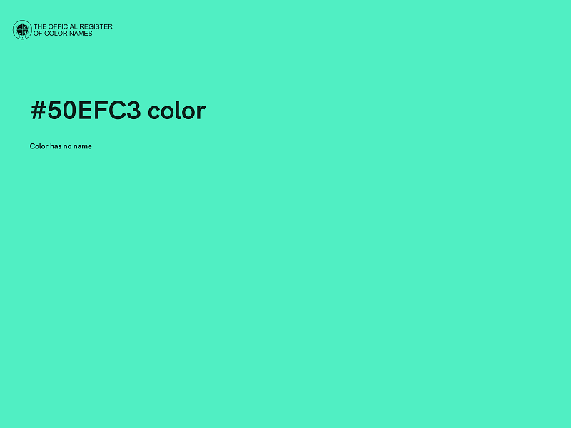 #50EFC3 color image