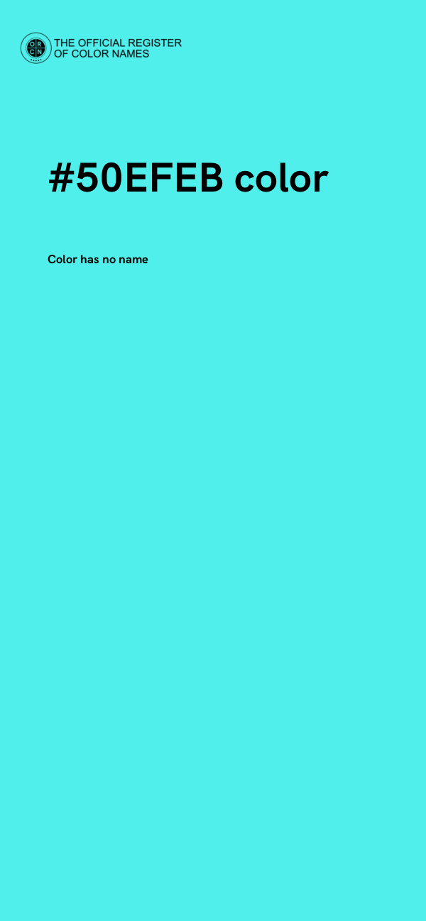 #50EFEB color image