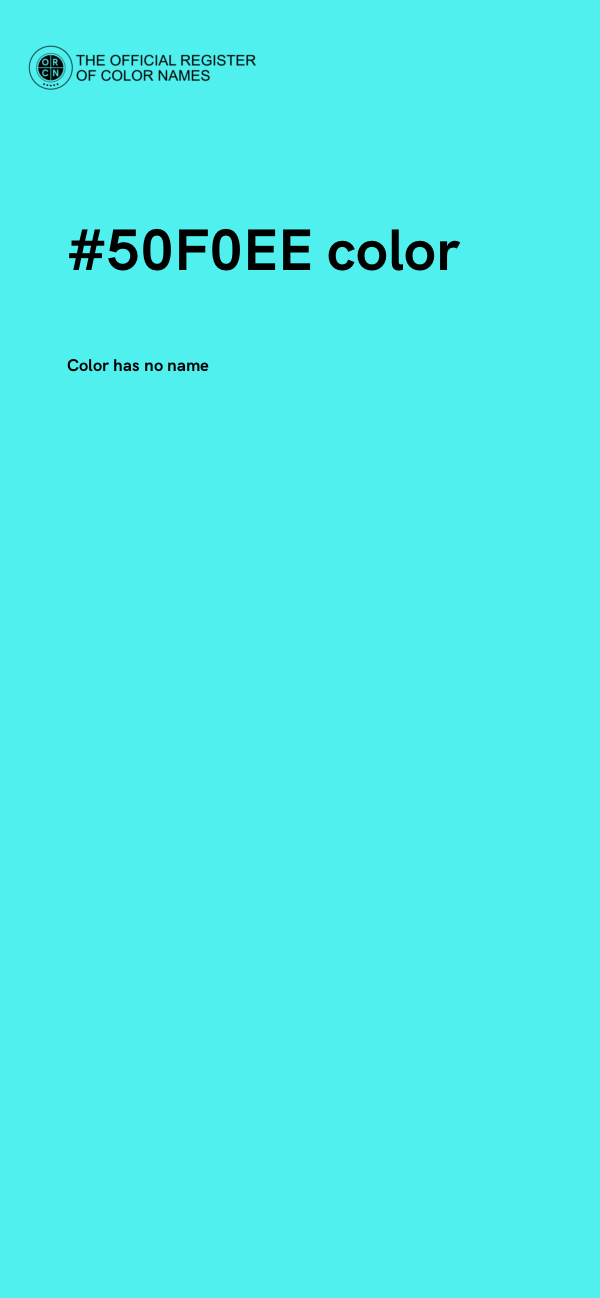 #50F0EE color image