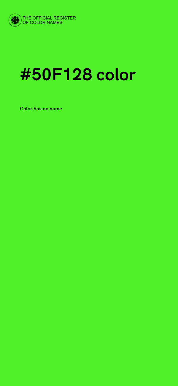 #50F128 color image