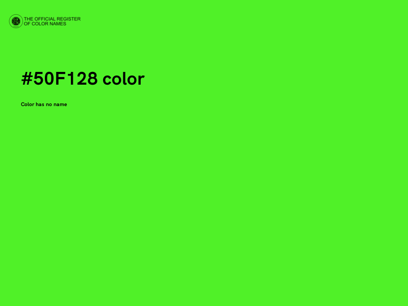 #50F128 color image