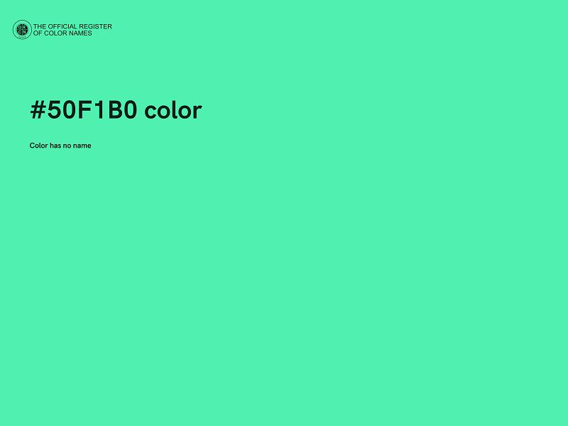 #50F1B0 color image