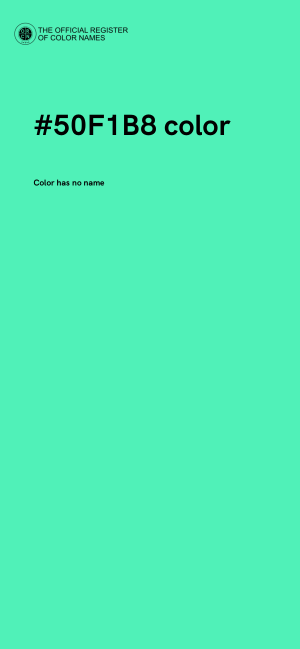 #50F1B8 color image