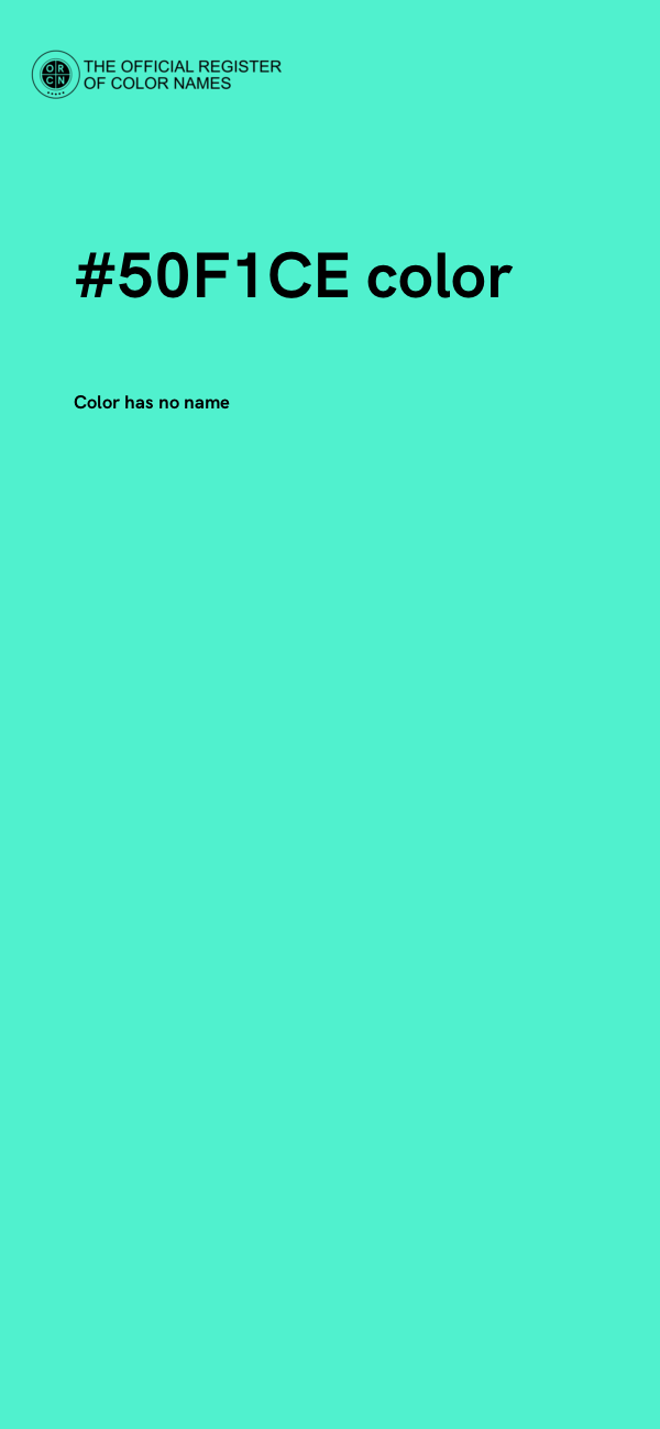 #50F1CE color image