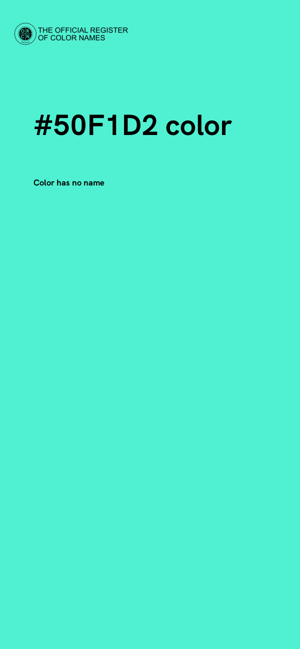 #50F1D2 color image