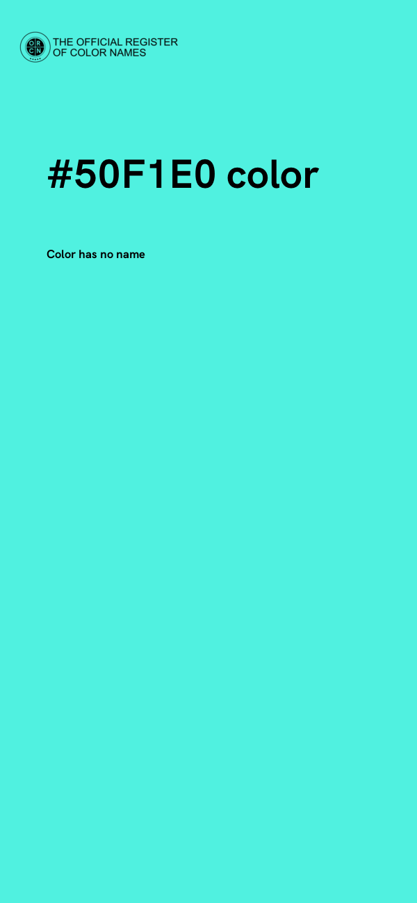#50F1E0 color image
