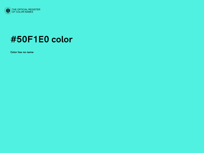 #50F1E0 color image