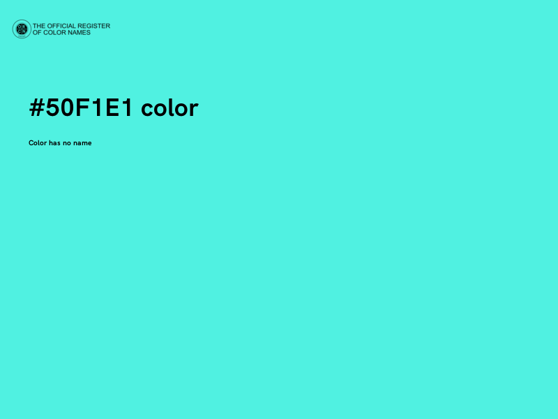 #50F1E1 color image
