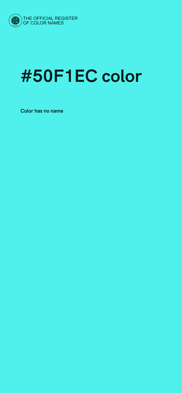 #50F1EC color image