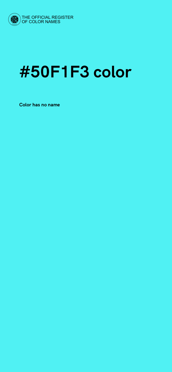 #50F1F3 color image