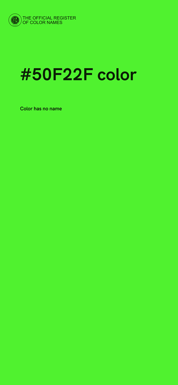 #50F22F color image