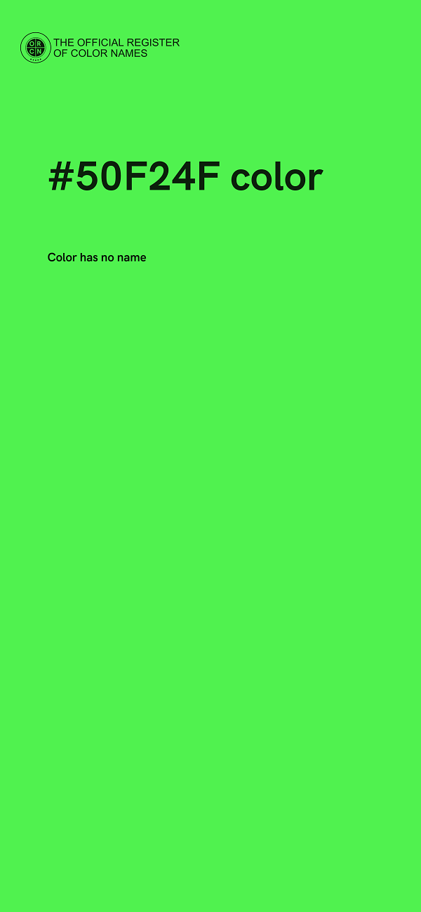 #50F24F color image