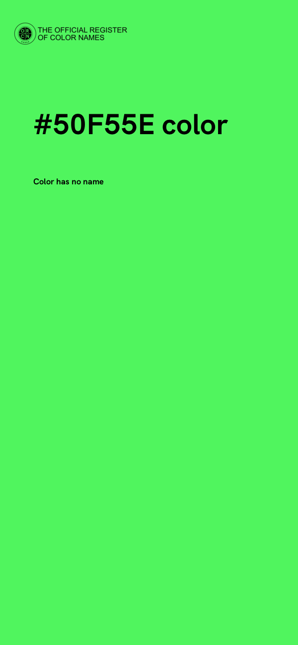 #50F55E color image