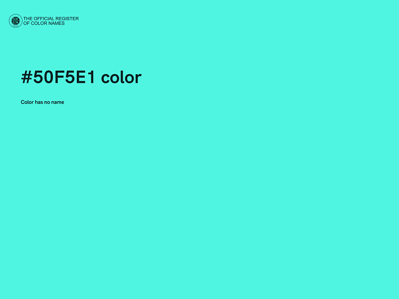 #50F5E1 color image