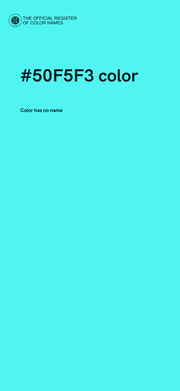 #50F5F3 color image