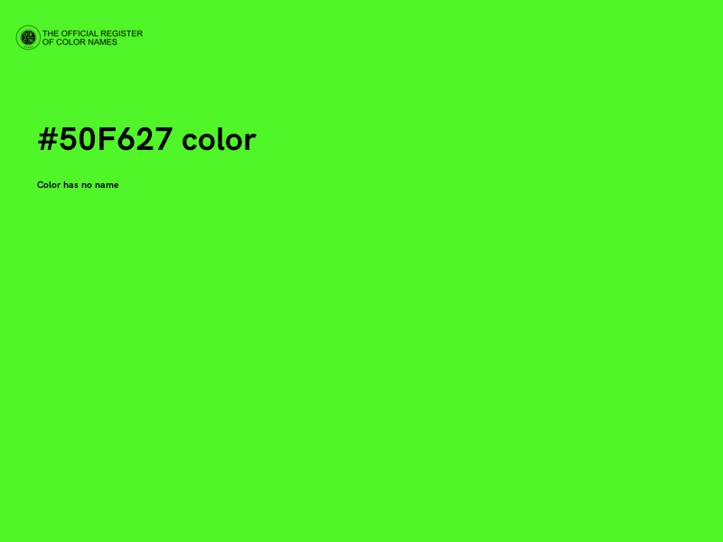 #50F627 color image