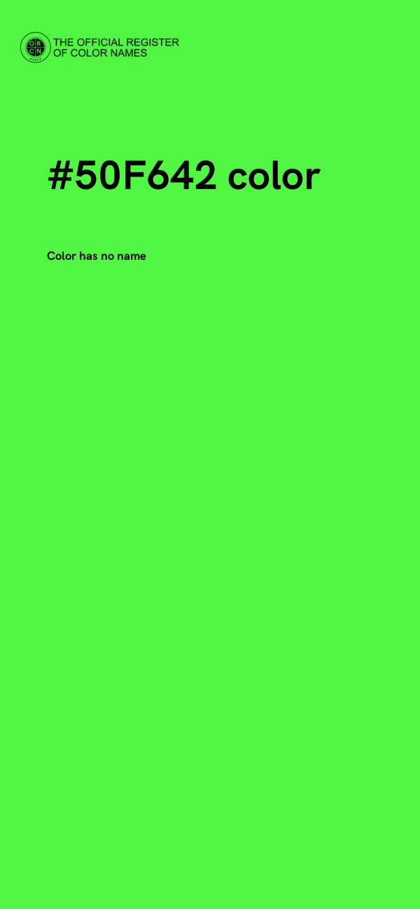 #50F642 color image