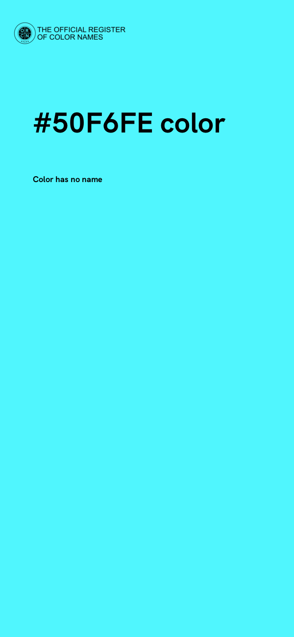 #50F6FE color image