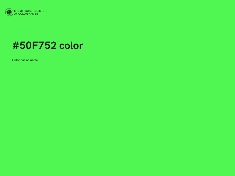 #50F752 color image