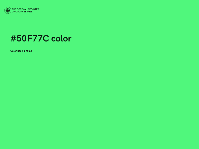 #50F77C color image
