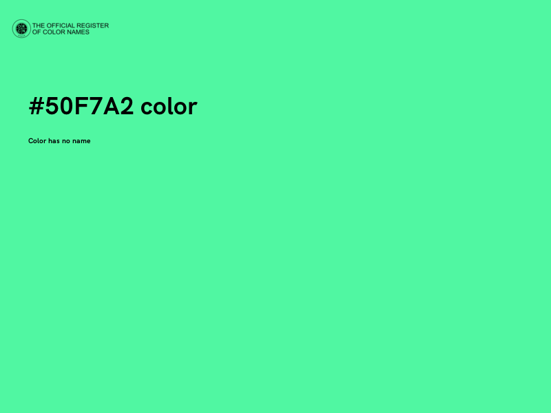 #50F7A2 color image