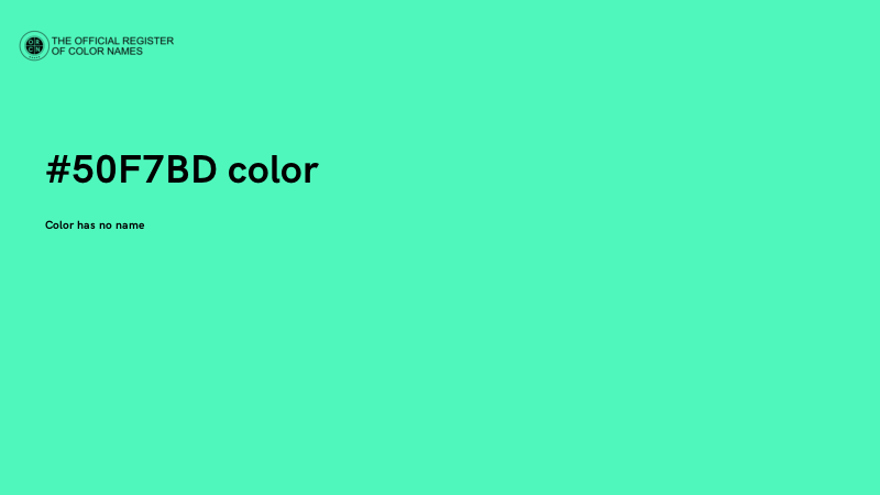 #50F7BD color image